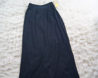Vintage 90s Southwest CANYON Western Cowgirl Black Long Skirt MEDIUM NOS New Old Stock