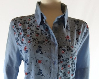 Vintage Tap & Co. Floral Button Shirt Women's Short Sleeve