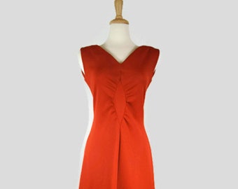 Vintage 1970's Red Polyester Maxi Dress by Bleeker Street, A Division of Jonathan Logan, Inc.