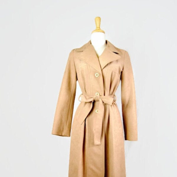 Vintage Foxland by Lanson Ladies Full Length Fullly-Lined Coat / ILGWU Label / Union Made