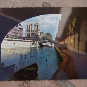 Cartão postal vintage 4 x6 Paris 536 - Promenade Sous Les Ponts Não utilizado