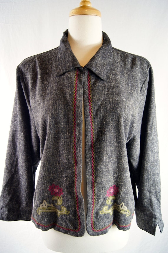 Vintage 90s Tapestry Jacket by Carol Anderson 