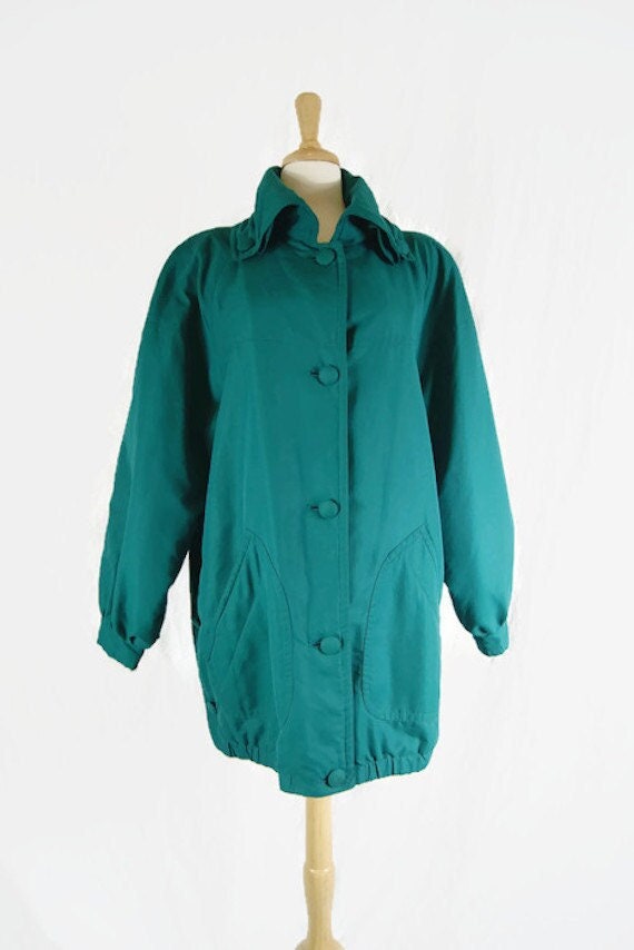 Vintage Norm Thompson Jacket 1980s Plus Size Green