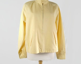 Vintage Izod Lacoste Yellow Zip Long Sleeve Jacket Women's