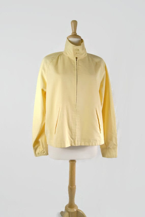 Vintage Izod Lacoste Yellow Zip Long Sleeve Jacket