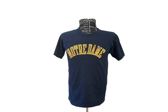 Vintage 80s Champion Notre Dame T-shirt Single Stitch Cotton Made
