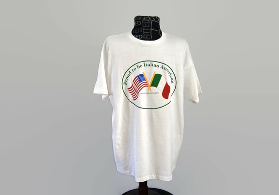 Fruit of the Loom Heavy Cotton White T-shirt Size XL Proud to Be Italian  American Sons of Italy Foundation NOS New Old Stock 