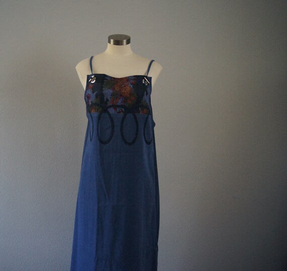 1990s Koos of Course! Blue Dress Vintage - image 3