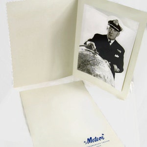 Vintage Meteor Spitsbergen Cruise Ship 1958 Souvenir Photo from the Captain With Handwritten Note  in Original Folders Collectibles B&W