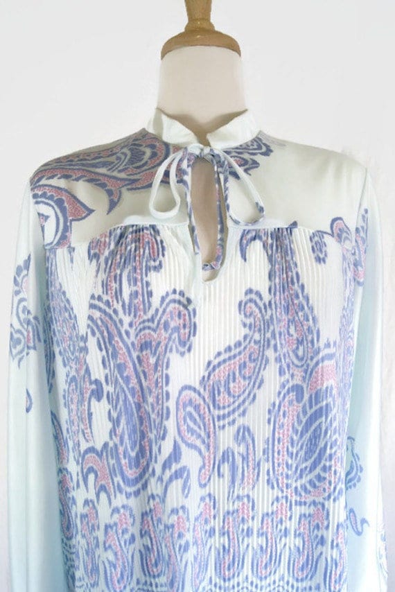 Vintage Mister Remo of California Paisley Blouse … - image 1