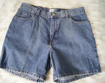 90s CK Calvin Klein Denim Mom Shorts: High Waisted Vintage