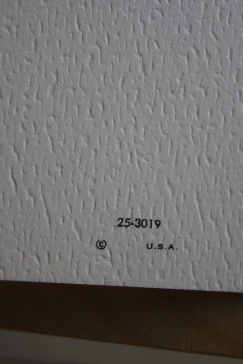 Op de afbeelding: Close-up van een witte kaart met de tekst "25-3019" en "U.S.A." erop gedrukt.