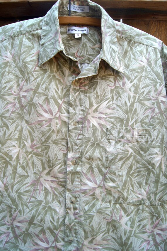 Vintage Pierre Cardin Hawaiian Shirt Made in Kore… - image 3