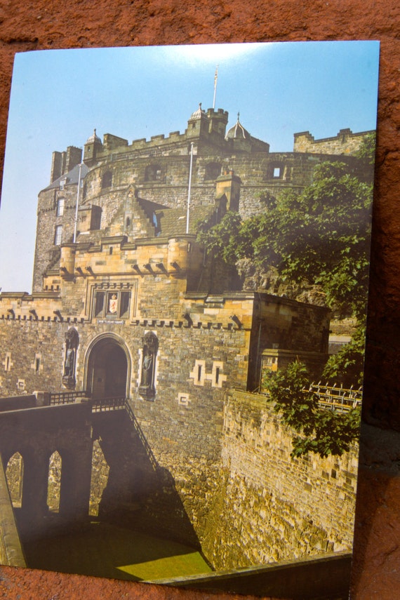 edinburgh france visa Postcard Gatehouse The Vintage Edinburgh Castle Unposted