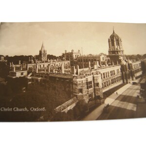Cartão postal vintage não utilizado - Christ Church Oxford - Impresso na Grã-Bretanha - Foto de Penrose & Palmer
