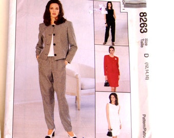 Vintage McCall's 8263 naaipatroon: damesjas, jurk, broek, rok (maat 12-16)