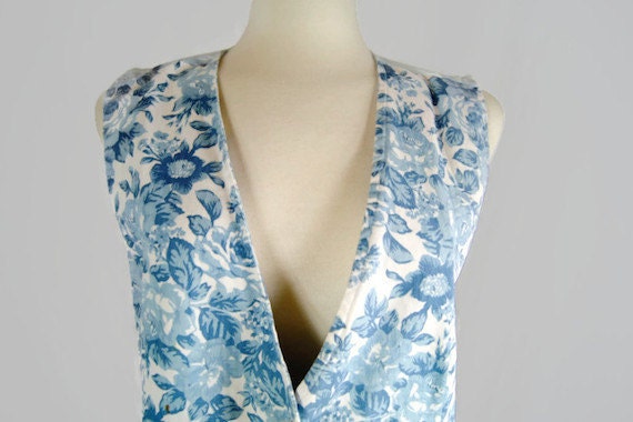 Vintage Floral Print Cotton Vest by Byer Californ… - image 2