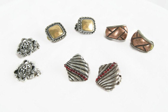 Vintage Lot of 4 Chicos Clip On Earrings - image 1