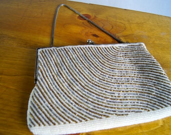 Vintage Walbaeg Beaded Evening Handbag with Chain Strap