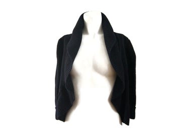 St. John Sport zwart cropped vest trui maat Small wolmix