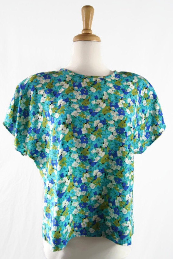 Vintage Premiere of California Floral Blouse Women