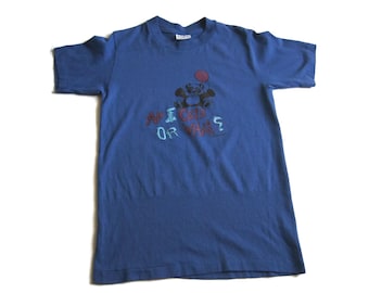 Vintage jaren 80 jeugd-T-shirt – Am I Cute Or What, Bear Graphic
