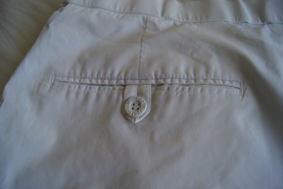 Vintage Le Coq Sportif Embroidered Logo Polycotton Spandex White