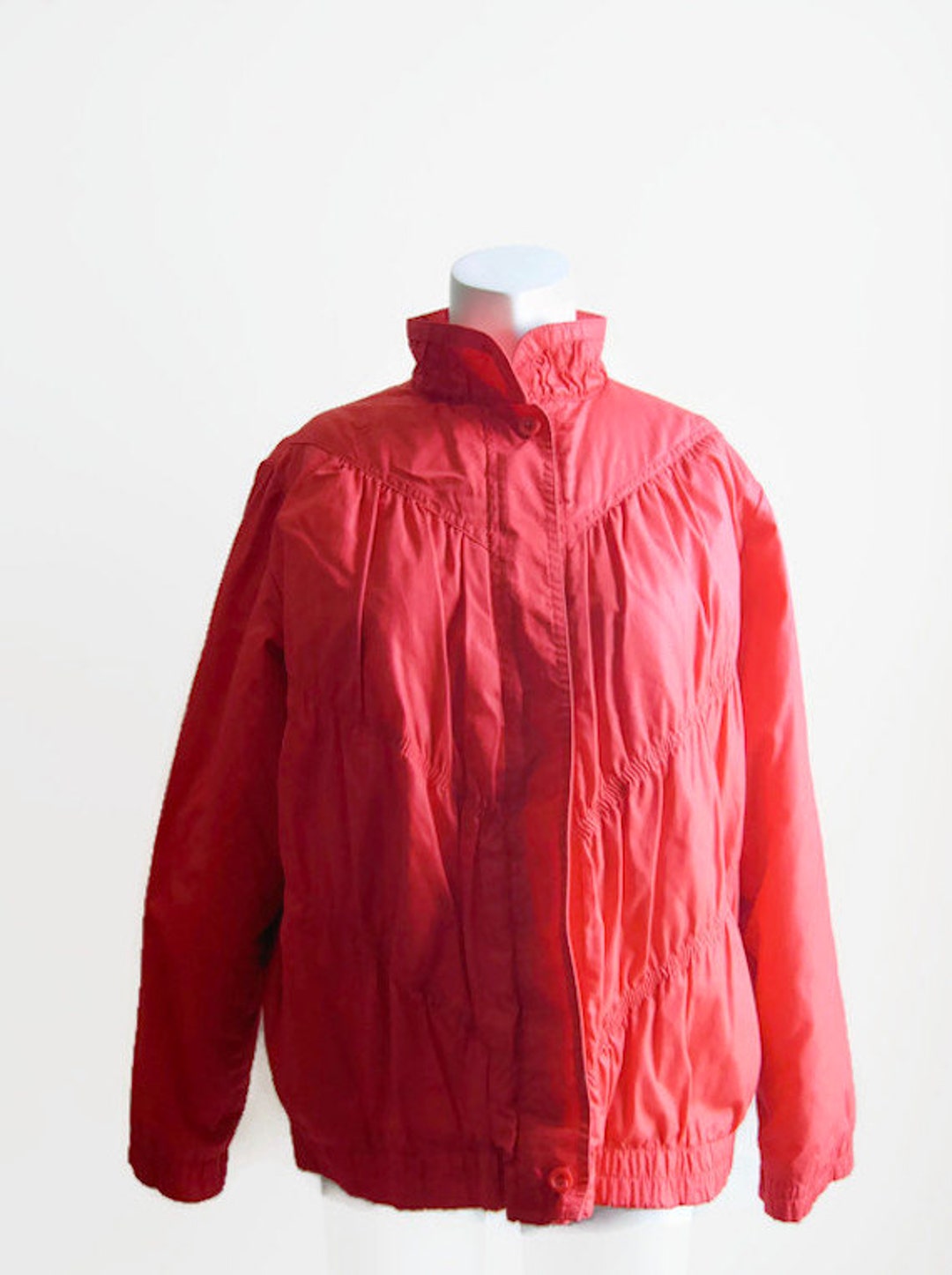 Vintage Braetan Jacket Red Women's Made in Thailand Poly - Etsy