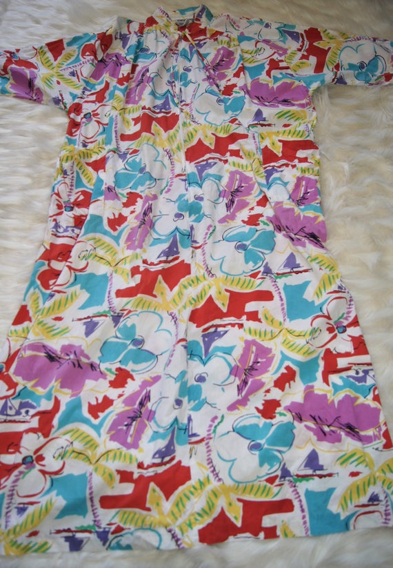 Vintage Keyloun By David Gordon Floral Print Mumu
