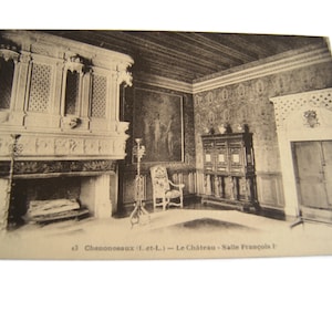 Unused Vintage Post Card - Château de Chenonceau - French - France - Loire Valley - Chenonceaux - Le Chateau - Salle Francois Postcard