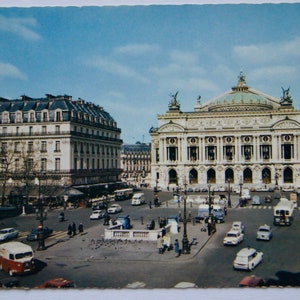 Vintage Postcard Paris 517 Place de l'Opera Post Card Collectionnez les Cartes Postales Mexichrome Chantal 74 Rue Des Archives