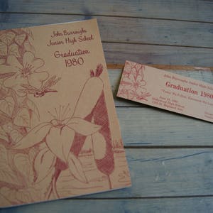 Jahrgang John Burroughs Junior High School Abschluss 1980 Buch, Eintrittskarte, Honor Roll Einschub Hollywood Kalifornien Beginn