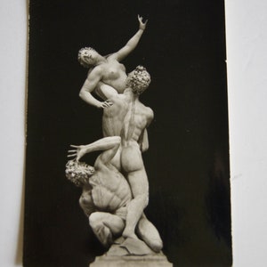 Vintage Postcard Firenze Nova LVX Loggia dei Lanzi - Ratto delle Sabine - Gallerie des Lanzi - Rapidement des Sabine - Lanzi&#39;s Lodge