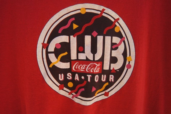 Vintage Club Coca Cola USA Tour Crew T Shirt by S… - image 3