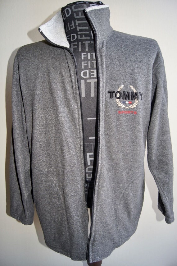 Vtg Tommy Hilfiger Sports Gray Full Zip Sweater Vintage Size M Jacket Made  in US - Etsy