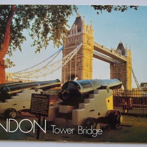 Vintage Cartolina Londra Tower Bridge Gran Bretagna La carta pubblica amicizia