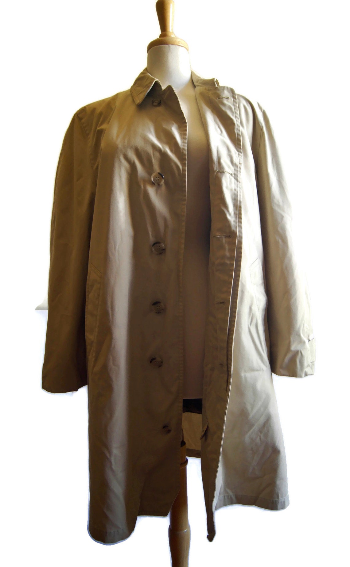 Vintage 1960s London Fog Maincoats Men's Trench Coat Claeth Cloth Size ...