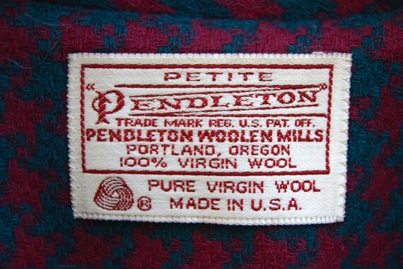 Vintage Petite Pendleton Houndstooth Wool Women's… - image 4