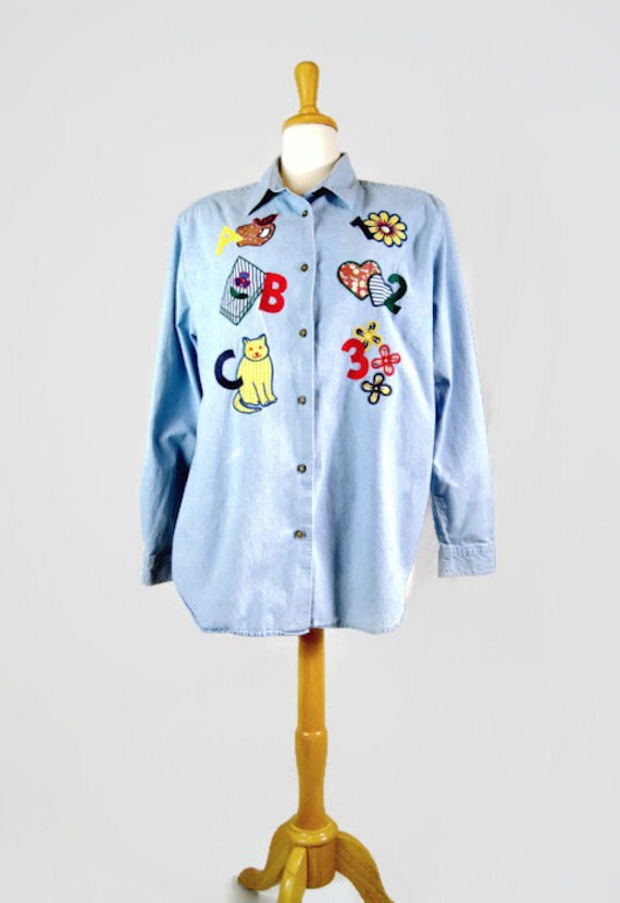 karen scott embroidered tops