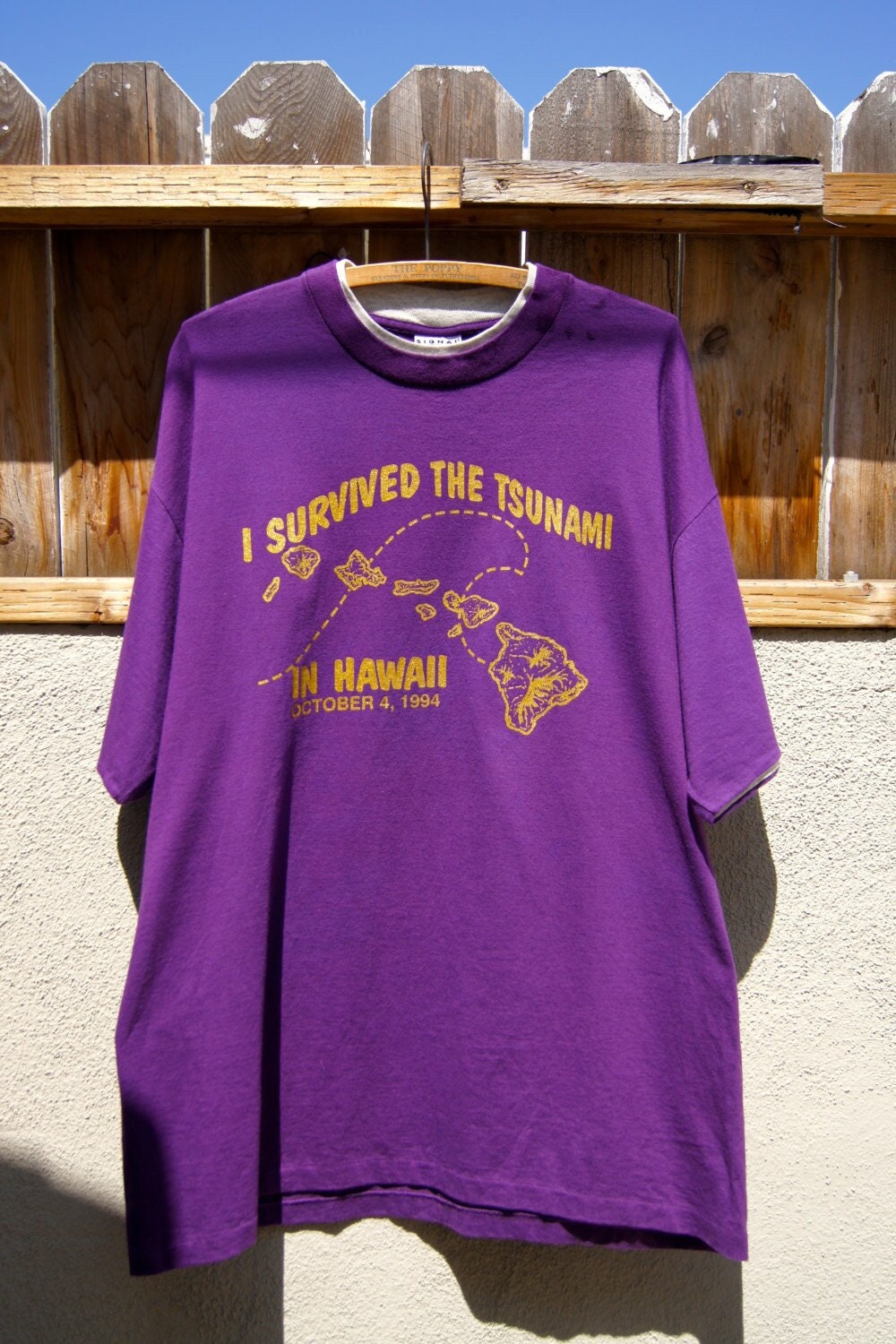 Vintage 1994 Signal Sports T-shirt - I Survived the Tsunami