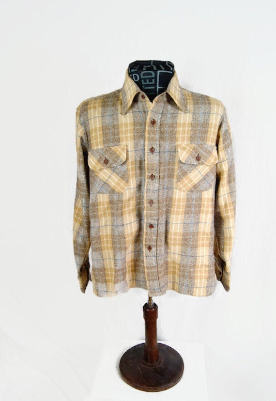 Vintage Saturdays In California Wool Shirt Plaid M