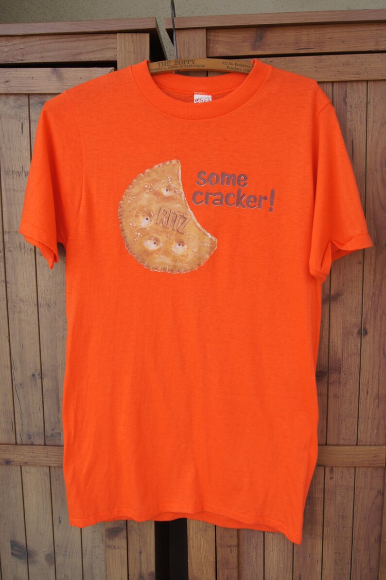 Vintage Ritz Some Cracker TShirt With Ched Label Orange Etsy