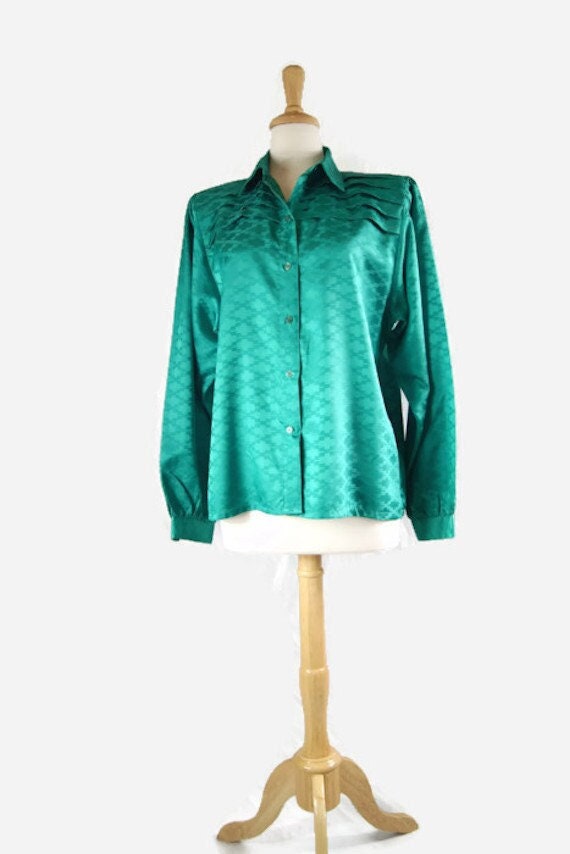 Vintage Joan Harper Secretary Blouse - Pleated Car