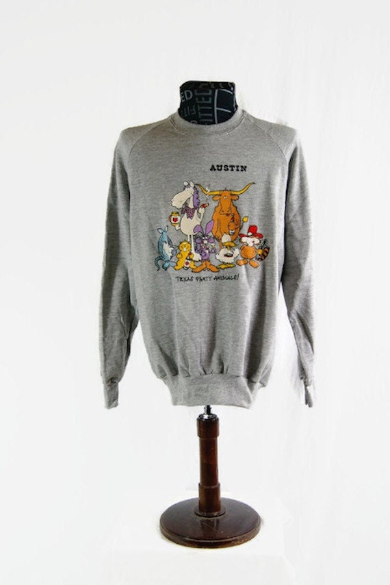 Vintage Sweater Austin Texas Party Animals / Let's