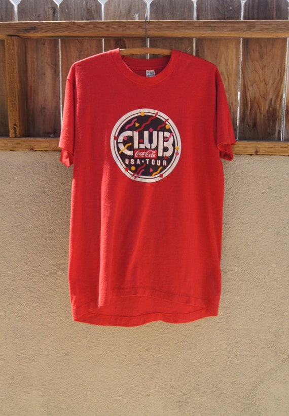 Vintage Club Coca Cola USA Tour Crew T Shirt by S… - image 1