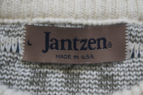 Vintage Jantzen Sweater Made In USA 1980s Size La… - image 2