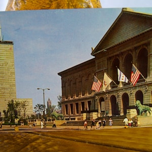 Vintage ongebruikte Chicago kunstinstituut Postkaart