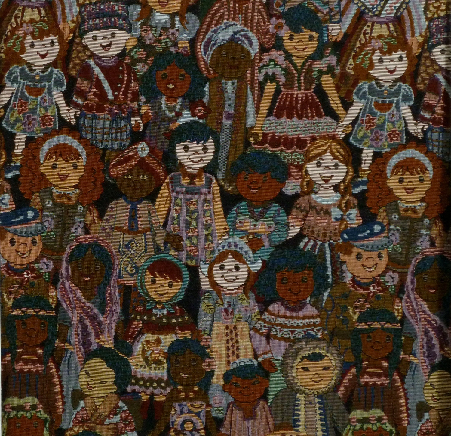 Children of the World Tapestry Fabric by the Yard Pretty Etsy