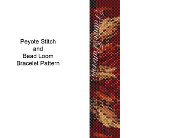 Bracelet Pattern - PP30 - Bead Loom Bracelet Pattern and Peyote Stitch Bracelet Pattern Included