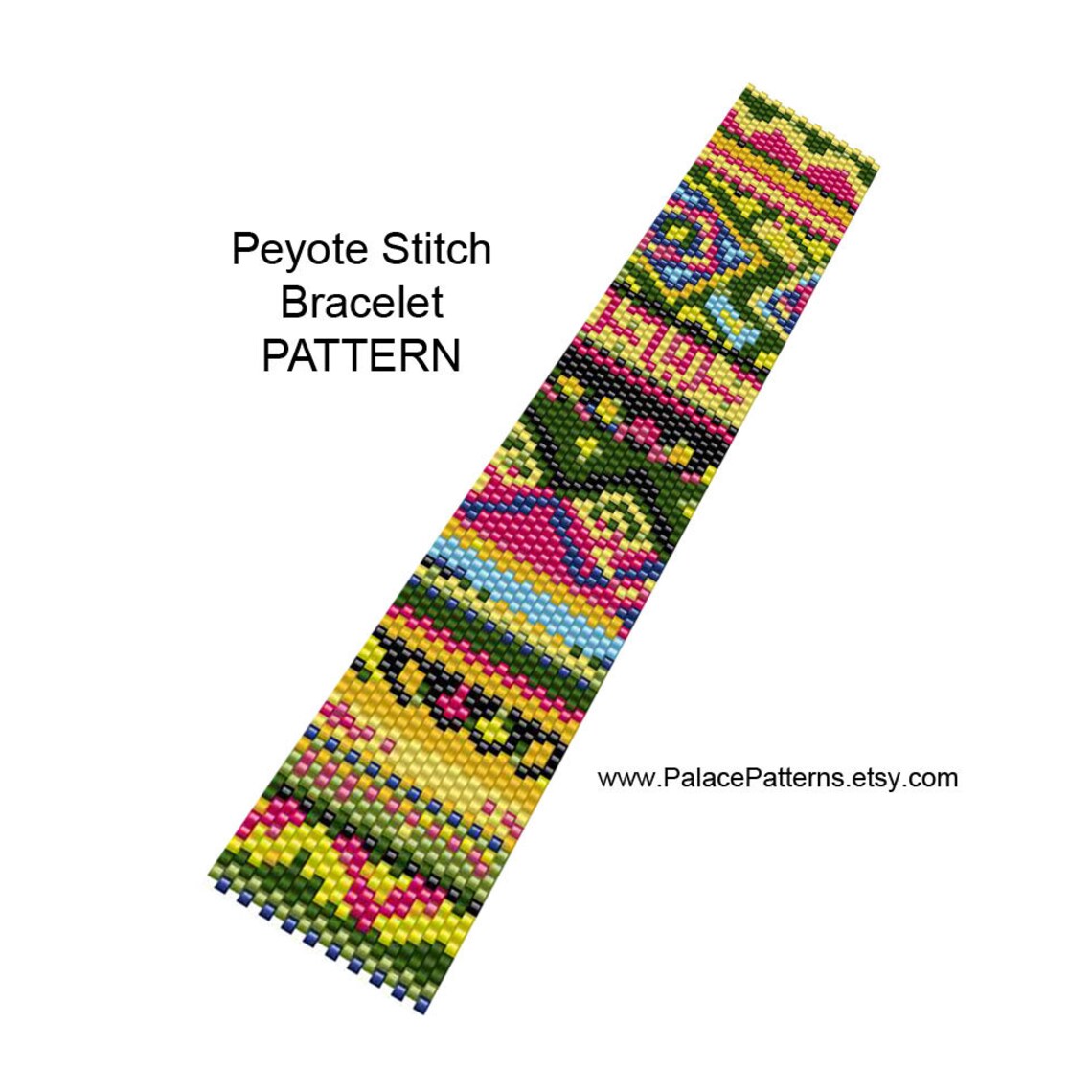 Peyote Stitch Bracelet Pattern Tribal Bracelet Pattern 3 Etsy